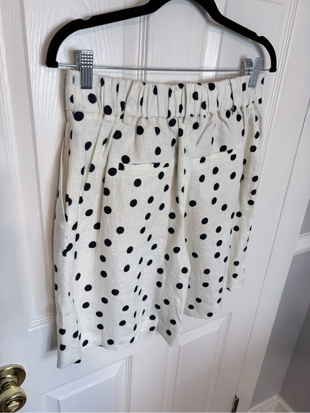 Boden Kensington Linen Shorts | Ivory Painted Dot | Size 6 NWT - Picture 9 of 10